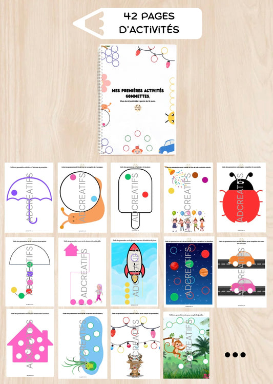 Livret d'Activités - 40 Jeux de gommettes