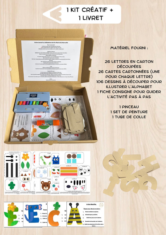 Pack Alphabet – Livret à scratch + Kit créatif
