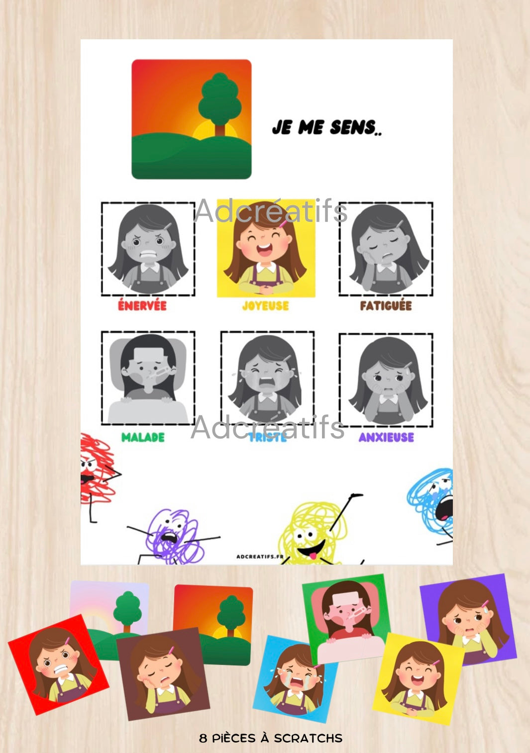 Affiche émotions fille