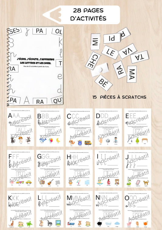 Livret d'activités - L'écriture des Lettres et des Sons - 4 à 6 ans