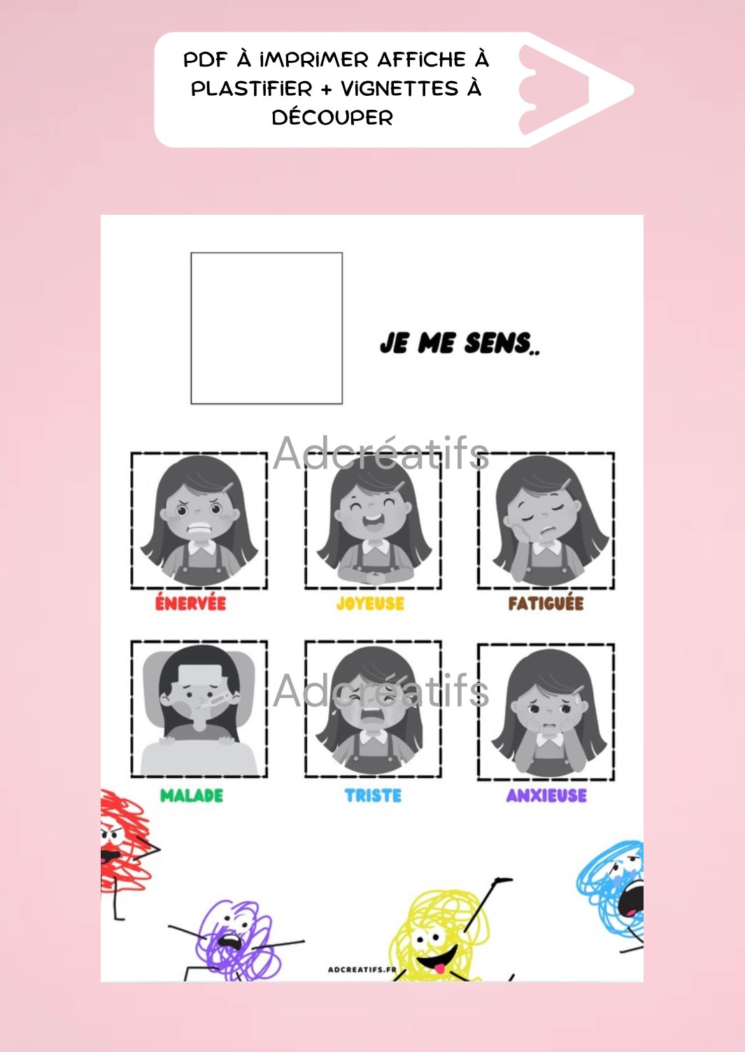 PDF - Affiche émotions - Fille