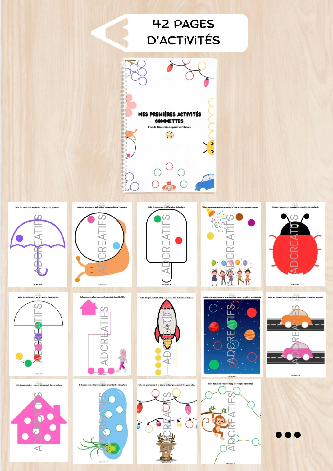 Livret d'Activités - 40 Jeux de gommettes