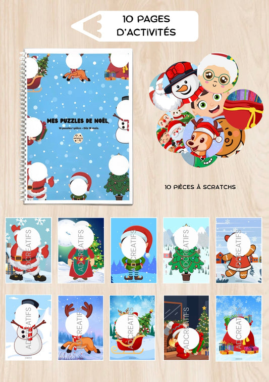 Puzzles 1 pièce – Noël - Dès 18 mois