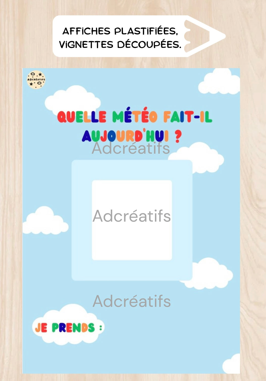 Affiche météo - 3 à 6 ans