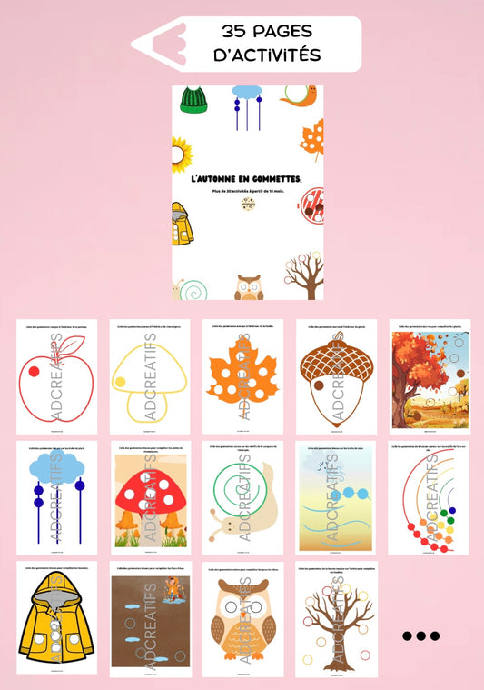 PDF - 35 Jeux de gommettes - Automne