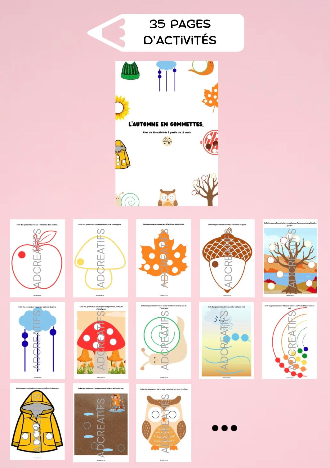 PDF - 35 Jeux de gommettes - Automne