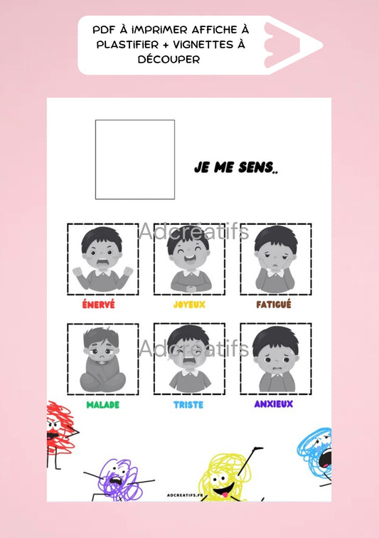 PDF - Affiche émotions garçon