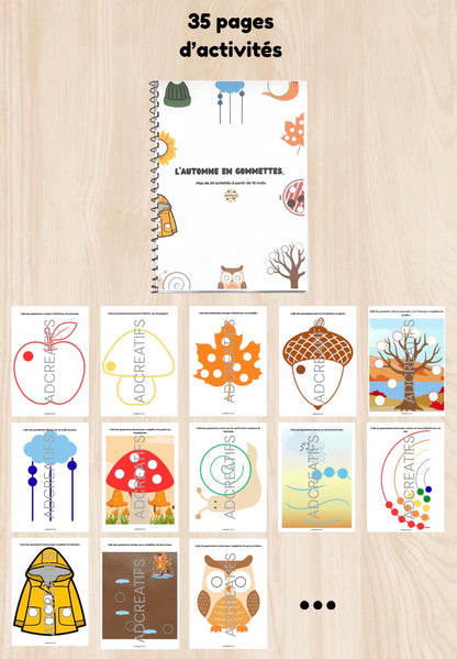 Pack créatif 4 saisons – livrets d’activités gommettes