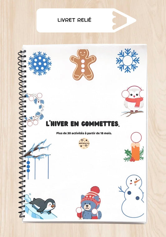 Livret d'Activités - 35 Jeux gommettes - Hiver