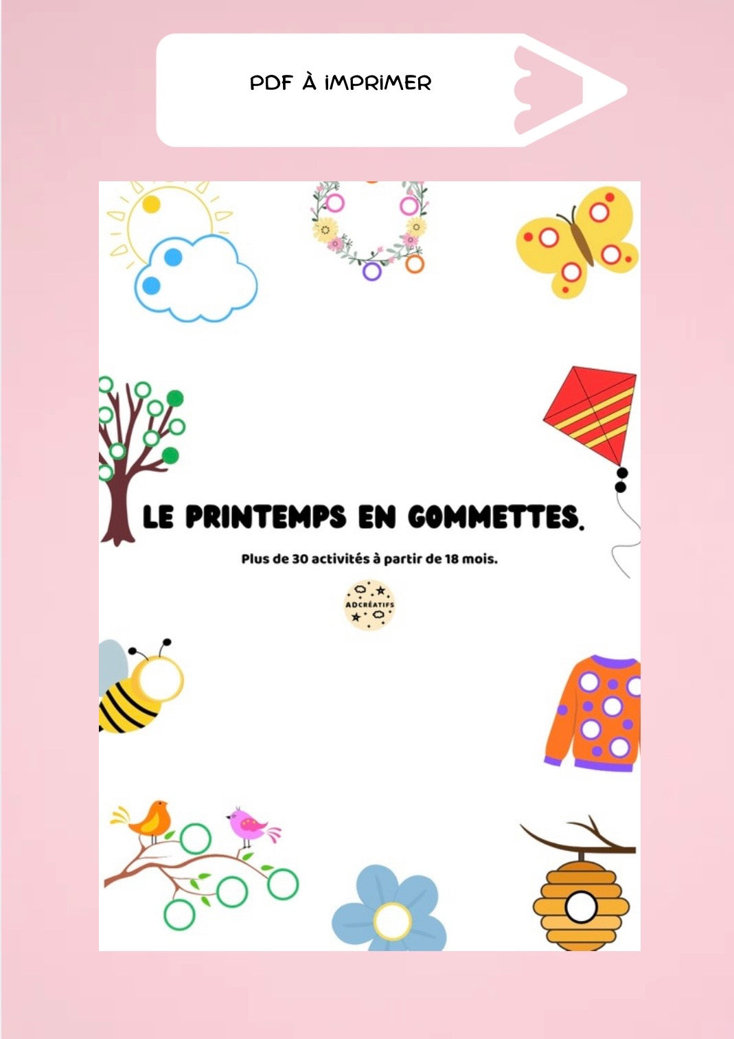 PDF -  35 Jeux de gommettes - Printemps