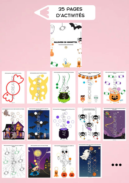PDF - 35 Jeux de gommettes - Halloween
