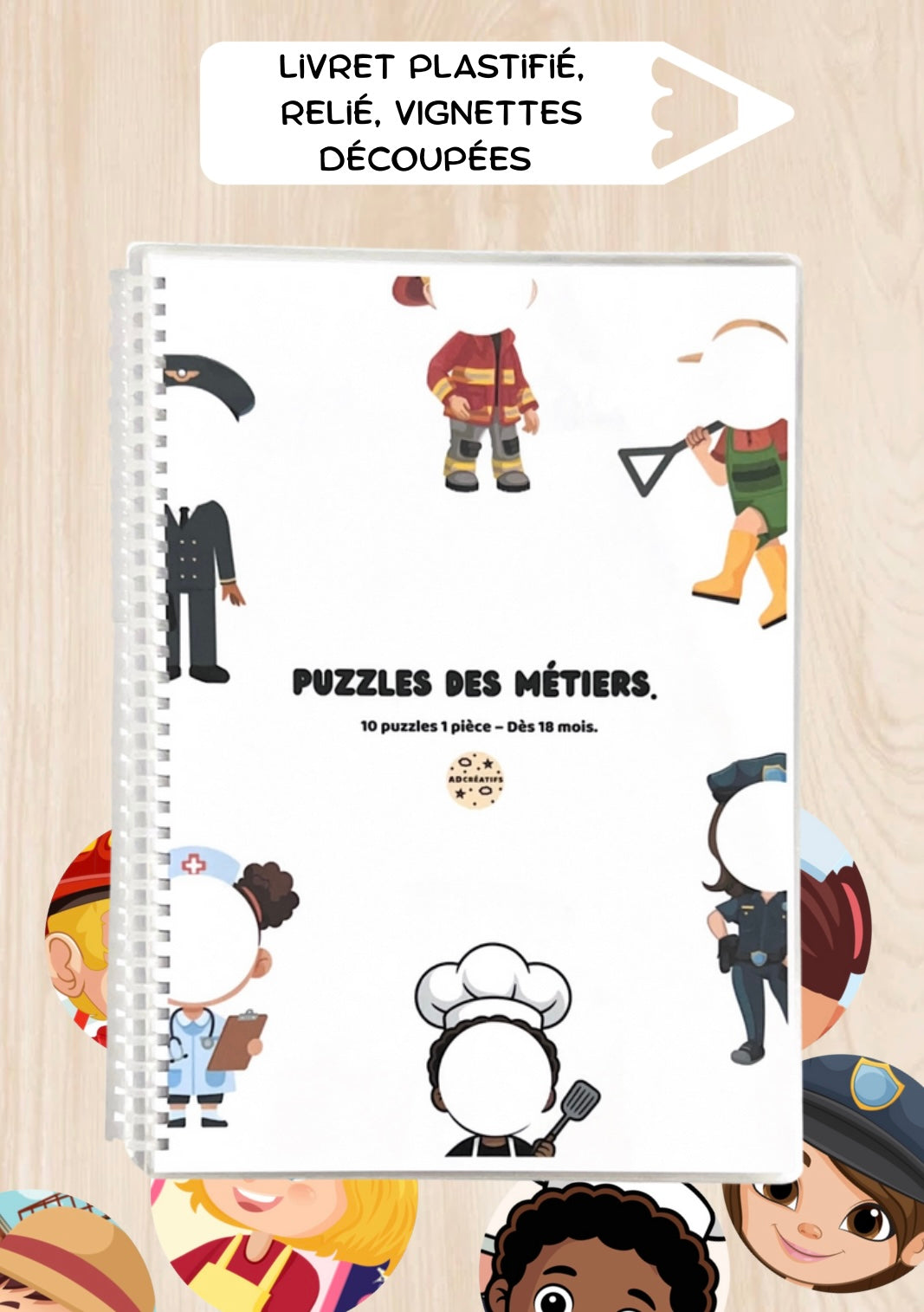 Puzzles 1 pièce - Les métiers