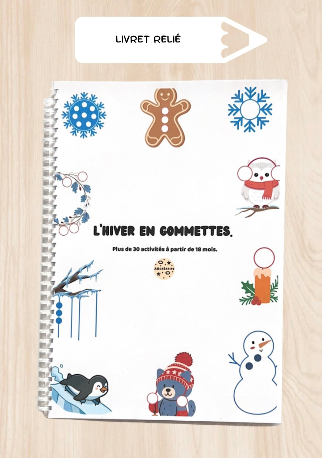 Livret d'Activités - 35 Jeux gommettes - Hiver