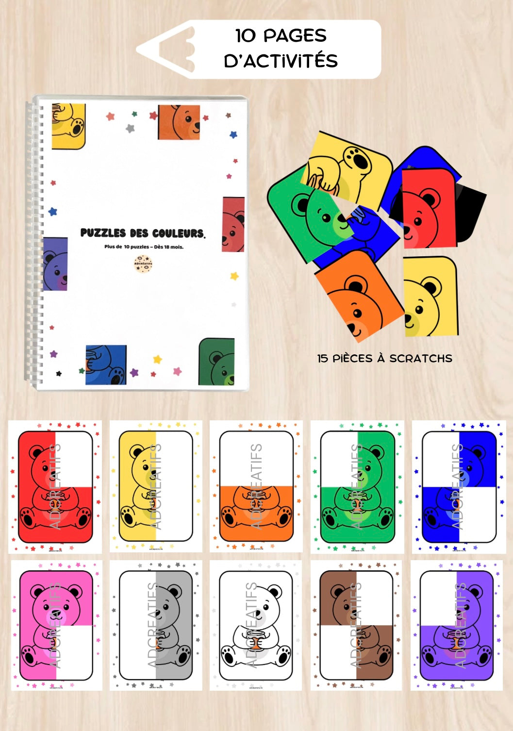Livret d’Activités - Puzzles couleurs – dès 18 mois