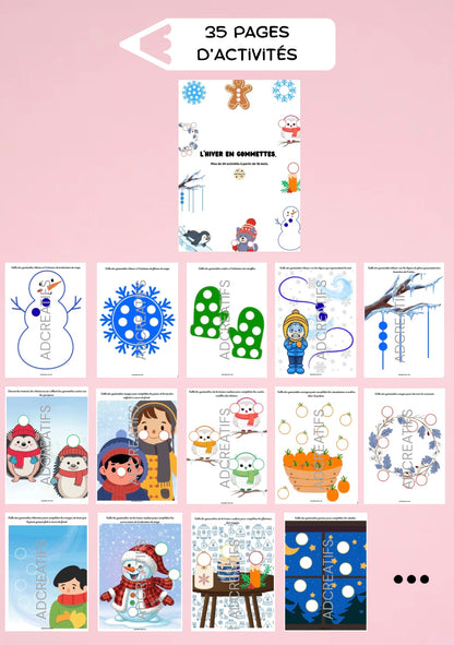 PDF -  35 Jeux de gommettes - Hiver