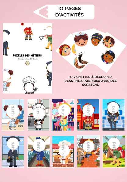 PDF - Puzzle 1 pièce - Les métiers