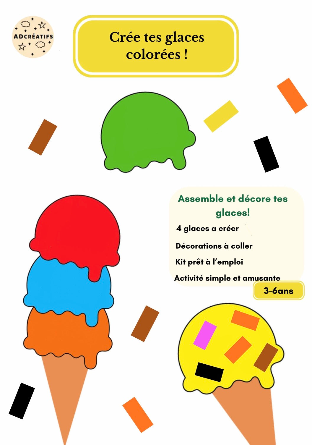 Kit créatif Glaces à décorer