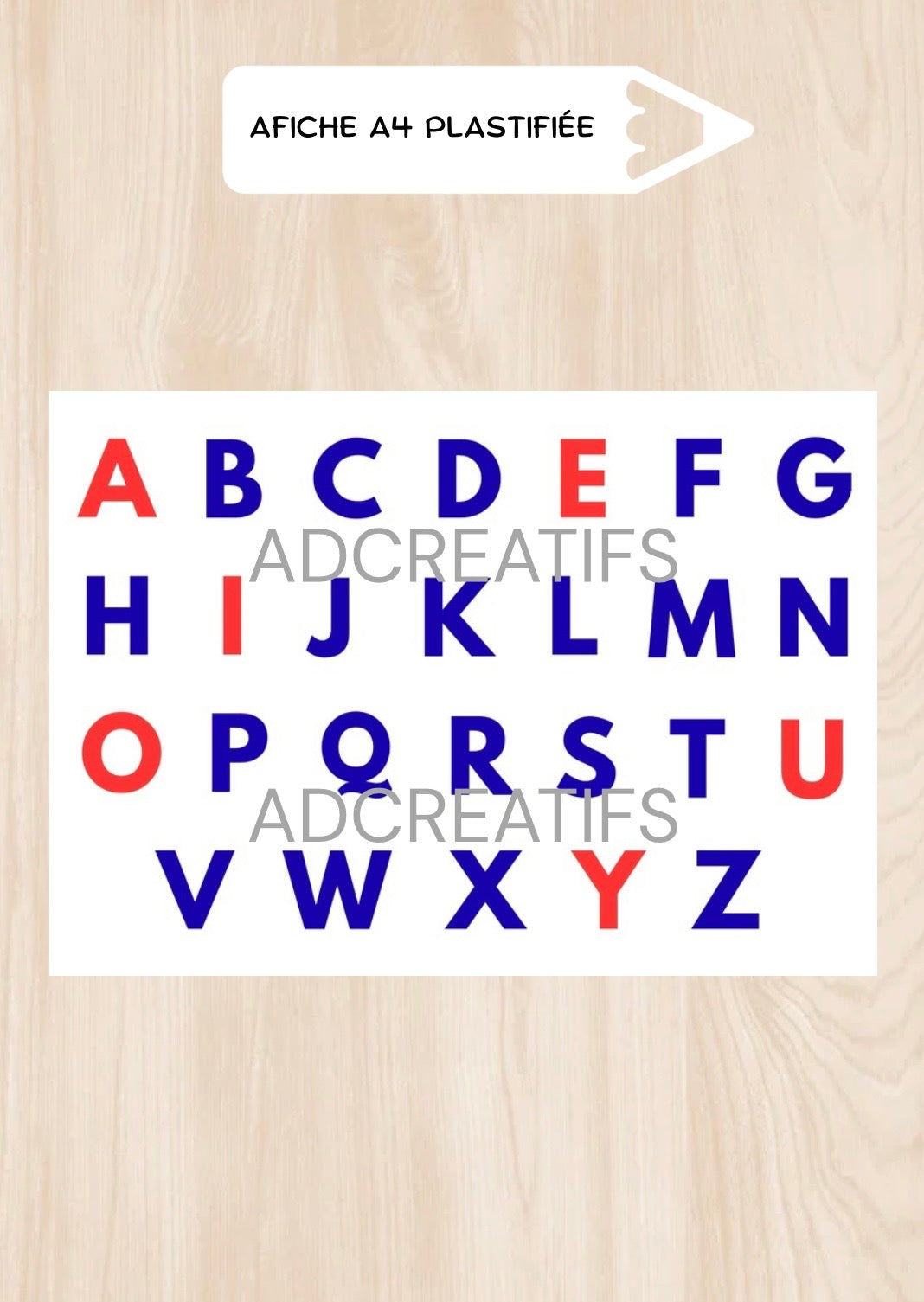 Planche alphabet