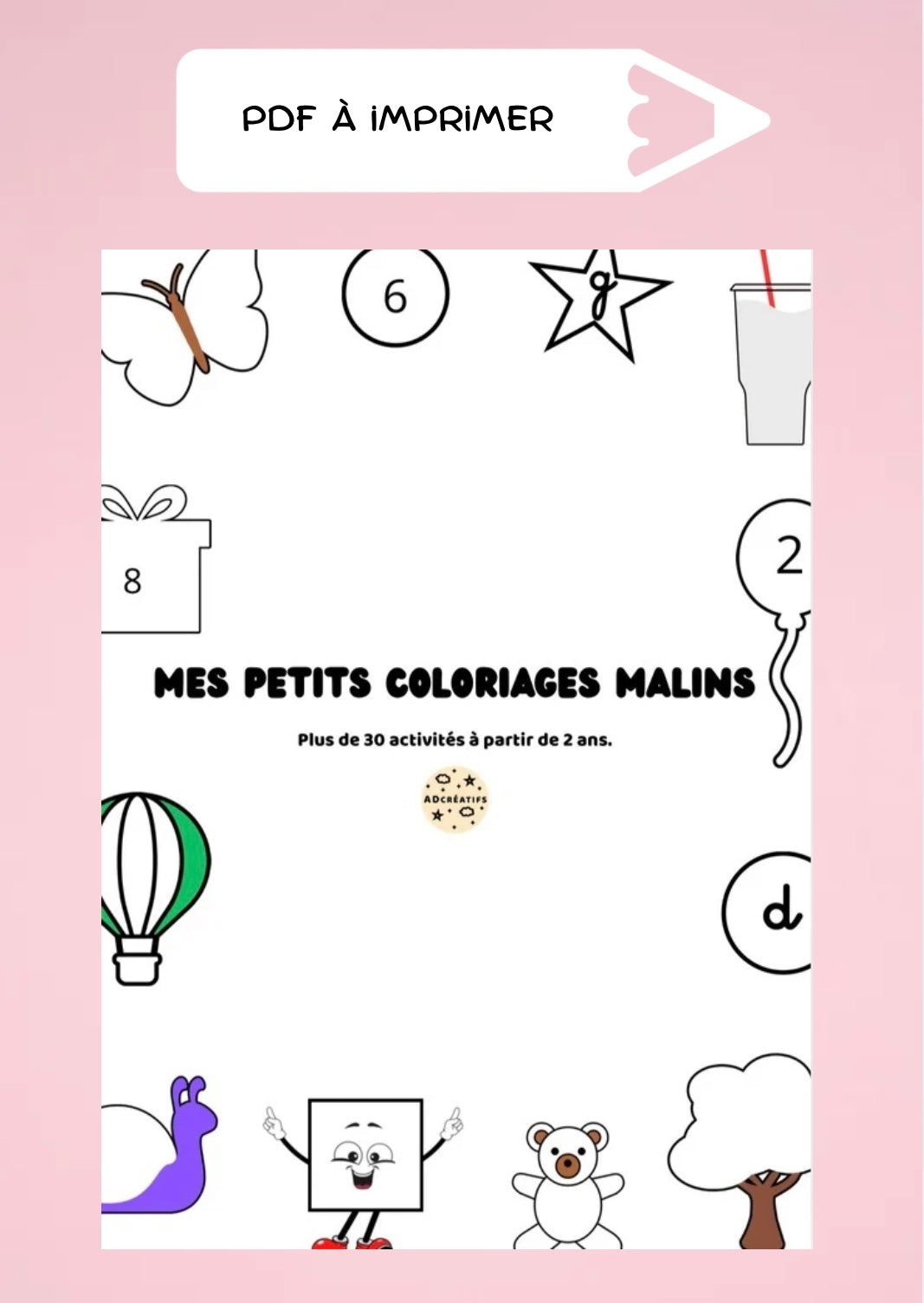 PDF - Coloriages logiques évolutifs - 2 à 5 ans