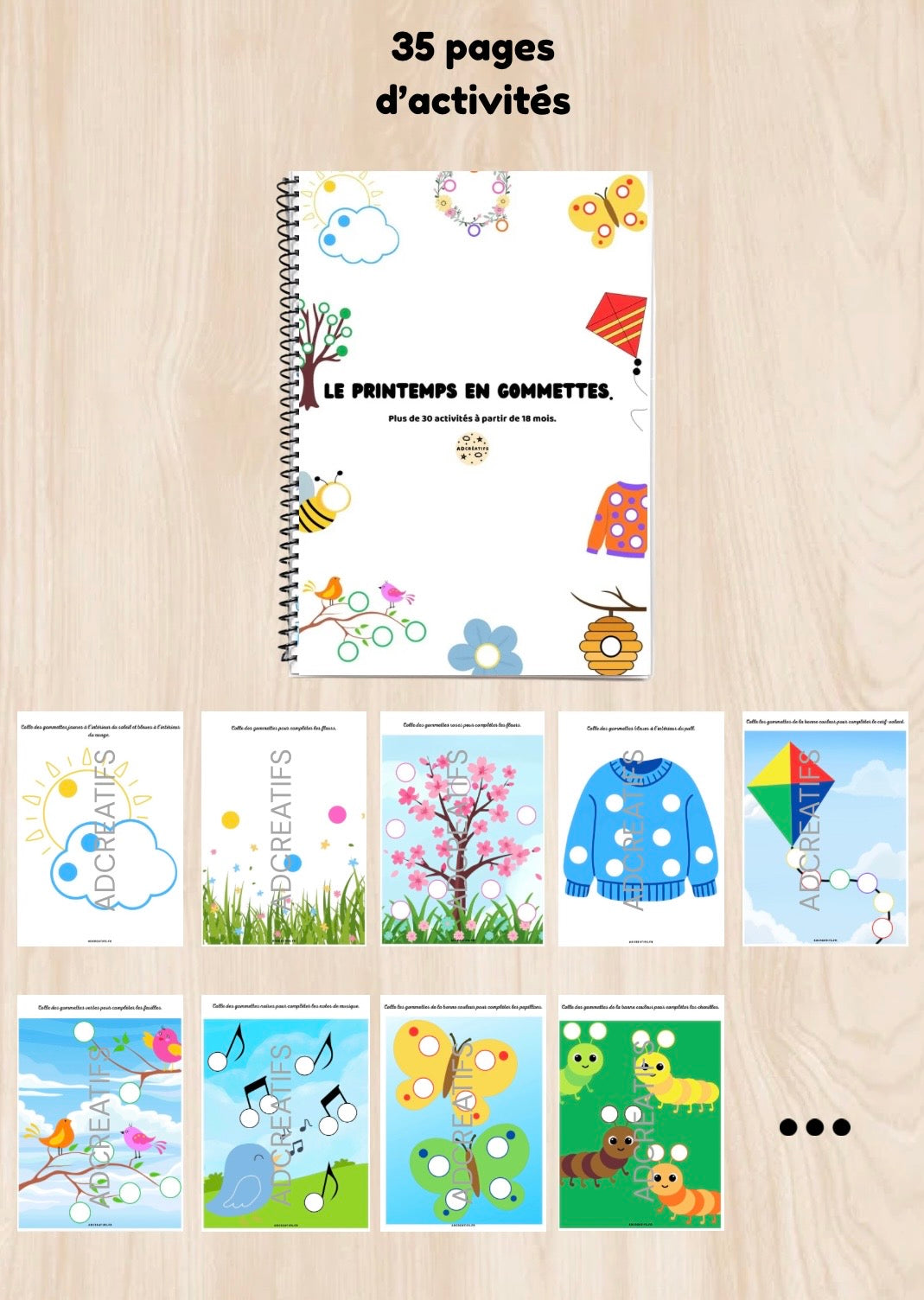 Pack créatif 4 saisons – livrets d’activités gommettes