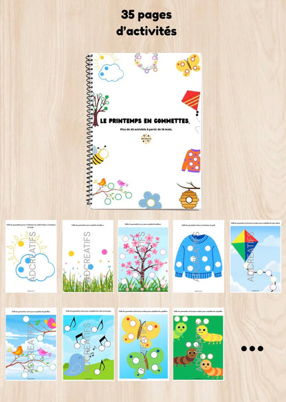 Pack créatif 4 saisons – livrets d’activités gommettes