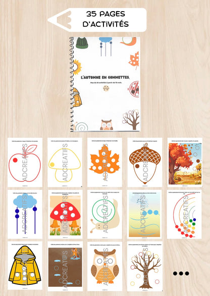 Livret d'Activités - 35 Jeux gommettes - Automne