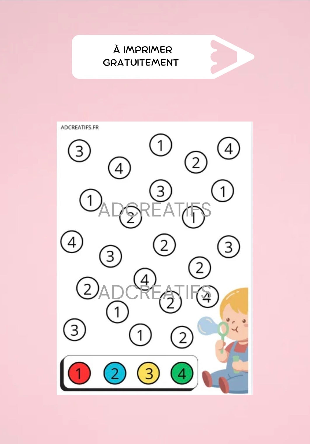PDF Jeu éducatif chiffres et couleurs