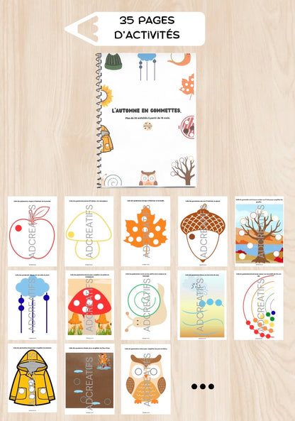 Livret d'Activités - 35 Jeux gommettes - Automne