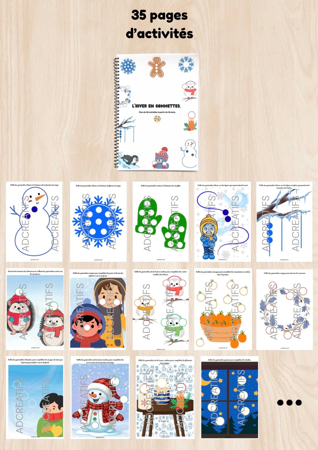 Pack créatif 4 saisons – livrets d’activités gommettes